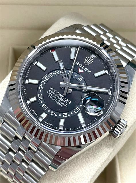 rolex sky dweller stainless.